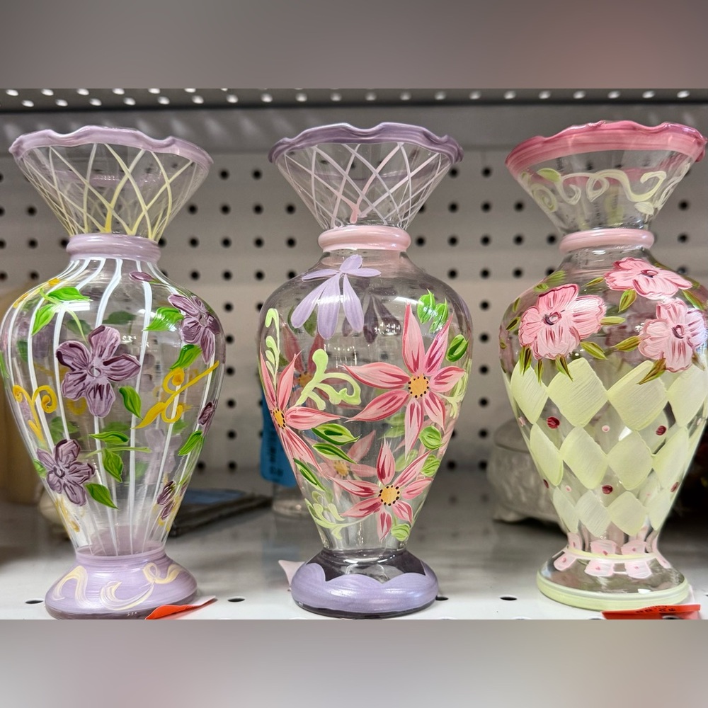 Tracy Porter hand painted vases